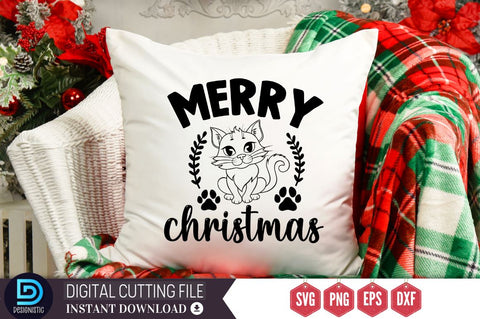 Meowy christmas SVG SVG DESIGNISTIC 