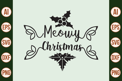 Meowy Christmas svg SVG nirmal108roy 