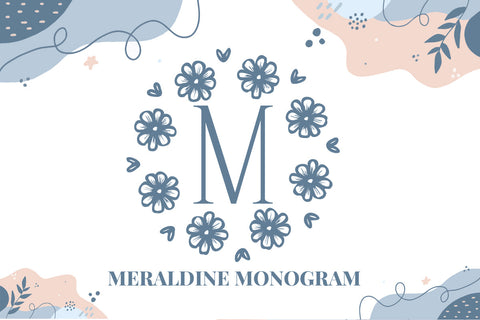 Meraldine Monogram Font Masyafi Studio 
