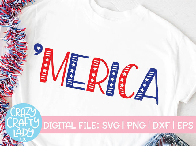 'Merica | 4th of July SVG Cut File SVG Crazy Crafty Lady Co. 