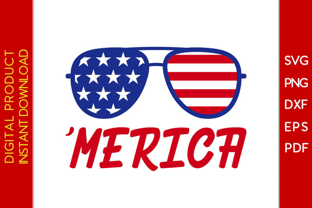 Merica 4th of July SVG PNG PDF Cut File SVG Creativedesigntee 