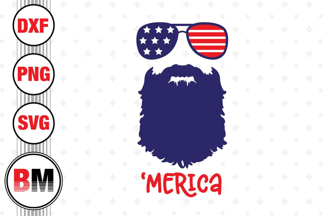 Merica Beard SVG, PNG, DXF Files SVG BMDesign 