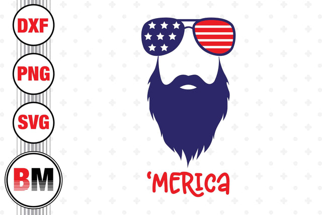 Merica Beard SVG, PNG, DXF Files SVG BMDesign 