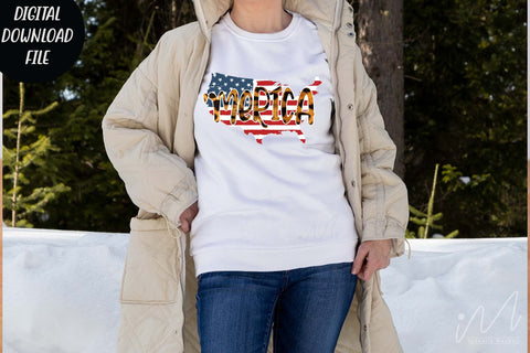 Merica leopard t shirt svg, American t shirt svg, freedom day t shirt, 4th of july t shirt svg SVG Isabella Machell 