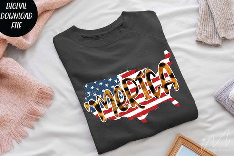 Merica leopard t shirt svg, American t shirt svg, freedom day t shirt, 4th of july t shirt svg SVG Isabella Machell 