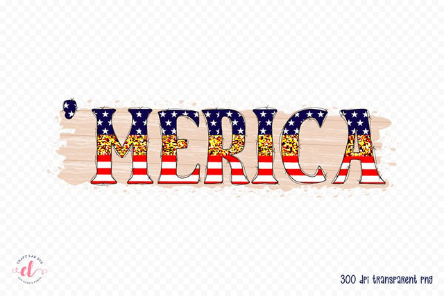 Merica, Patriotic Sublimation Design Sublimation CraftLabSVG 