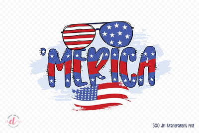 Merica PNG, 4th of July Sublimation Design Sublimation CraftLabSVG 