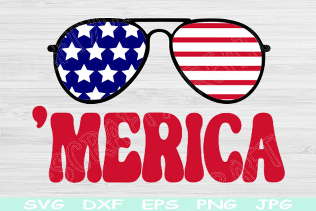 Merica Svg, 4th of July Svg. Patriotic Svg Files for Cricut and Silhouette. Independence Day Svg Cut File Design. Fourth of July Svg Designs SVG TiffsCraftyCreations 