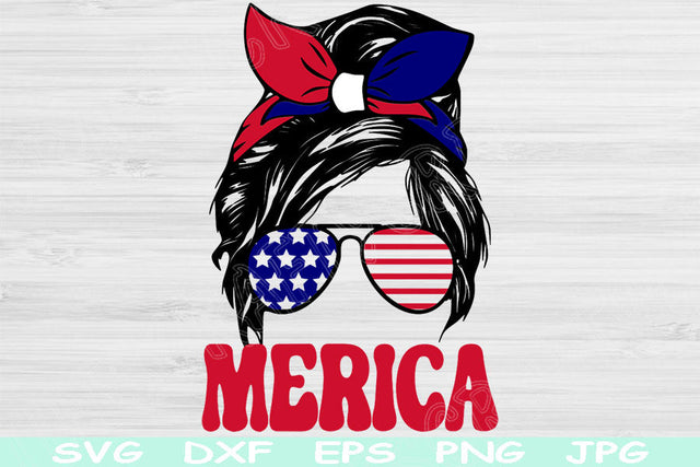 Merica Svg, 4th of July Svg, Patriotic Svg Files for Cricut Silhouette, Independence Day Svg Cut, Fourth of July Svg Designs, July 4th Svg SVG TiffsCraftyCreations 
