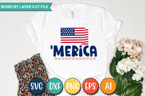 'Merica SVG Cut File SVGs quotes-and-sayings food-drink mini-bundles print-cut on-sale Clipart Clip Art Sublimation or Vinyl Shirt Design SVG DesignPlante 503 