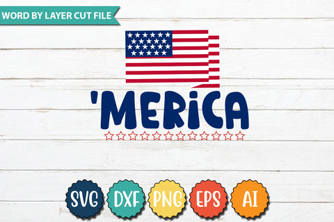 'Merica SVG Cut File SVGs quotes-and-sayings food-drink mini-bundles print-cut on-sale Clipart Clip Art Sublimation or Vinyl Shirt Design SVG DesignPlante 503 