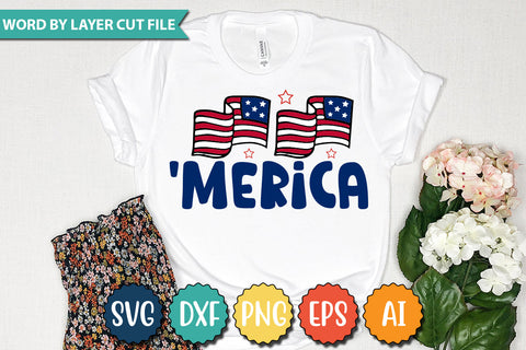 'Merica SVG Cut File SVGs quotes-and-sayings food-drink mini-bundles print-cut on-sale Clipart Clip Art Sublimation or Vinyl Shirt Design SVG DesignPlante 503 