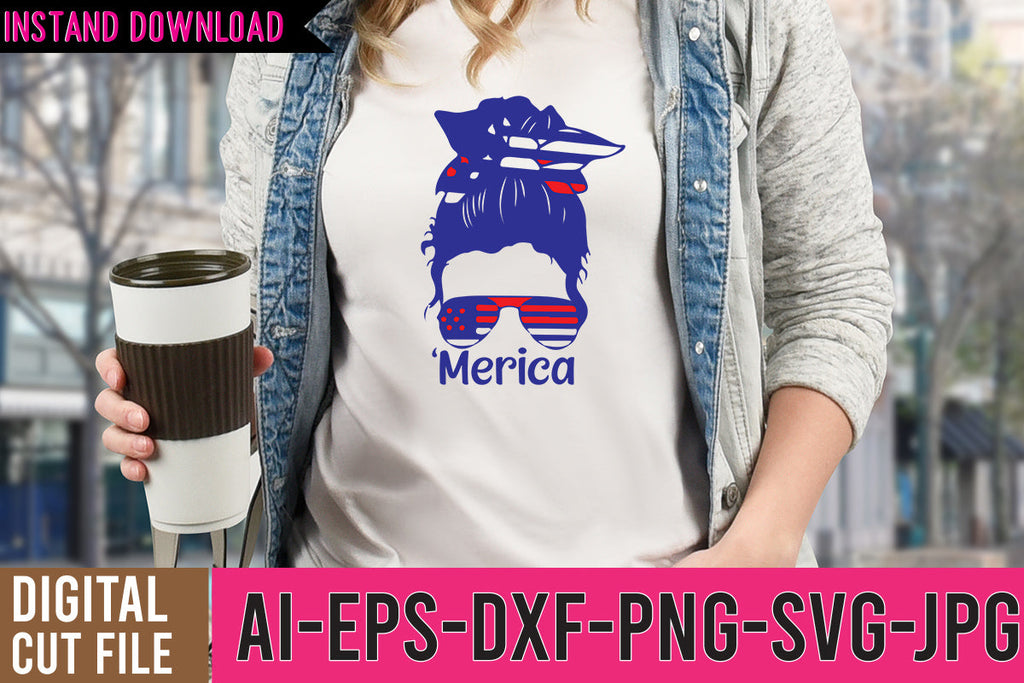 'Merica SVG Cut File , USA Merica Funny Design - So Fontsy