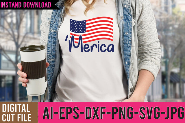 'Merica SVG Design ,'Merica SVG Cut File SVG BlackCatsMedia 