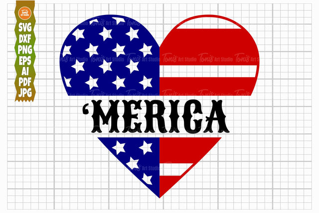 Merica SVG PNG DXF, 4th of July Svg, Patriotic Svg SVG TonisArtStudio 