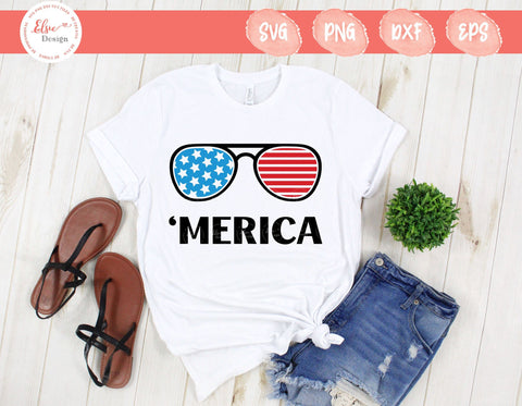 Merica - SVG, PNG, DXF, EPS SVG Elsie Loves Design 