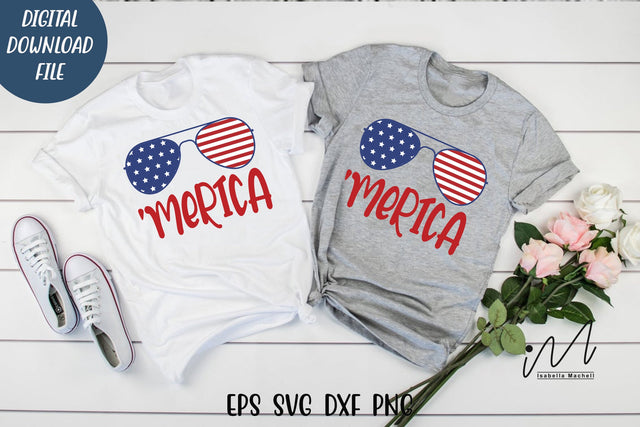 Merica t shirt svg, USA independents day t shirt svg, 4th of July t shirt svg SVG Isabella Machell 