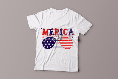 Merica Vibes - Patriotic Sublimation Design Sublimation CraftLabSVG 