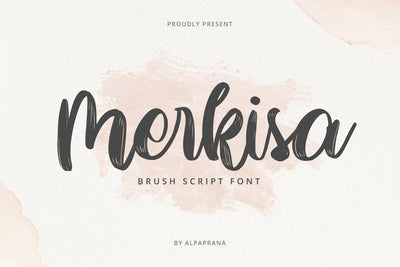 Merkisa - Brush Script Font Font Alpaprana Studio 