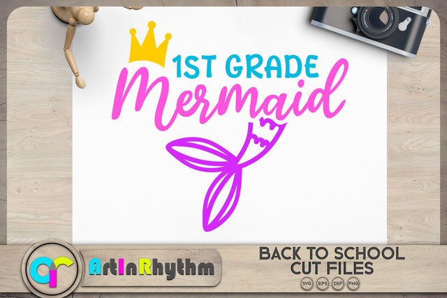 Mermaid 1st grade SVG / Back to school SVG SVG Artinrhythm shop 