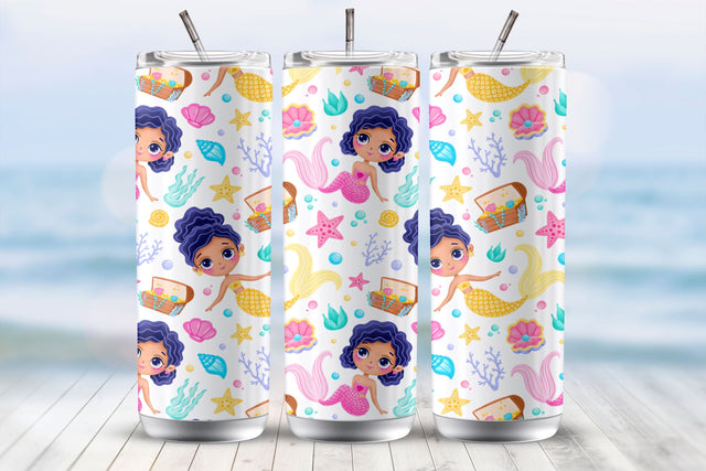 Mermaid 20 Oz Tumbler Wrap Sublimation Design Sublimation MockupSvgVenue 