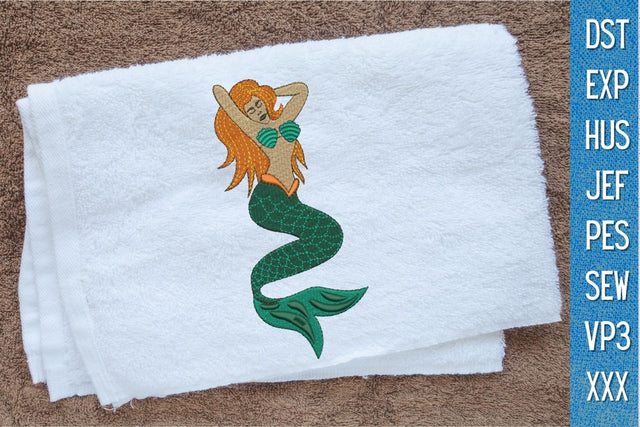 Mermaid 3 Embroidery Designs Embroidery/Applique DESIGNS SvgOcean 