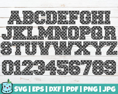Mermaid Alphabet And Numbers SVG MintyMarshmallows 
