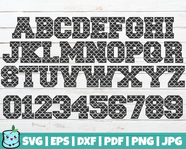 Mermaid Alphabet And Numbers SVG MintyMarshmallows 