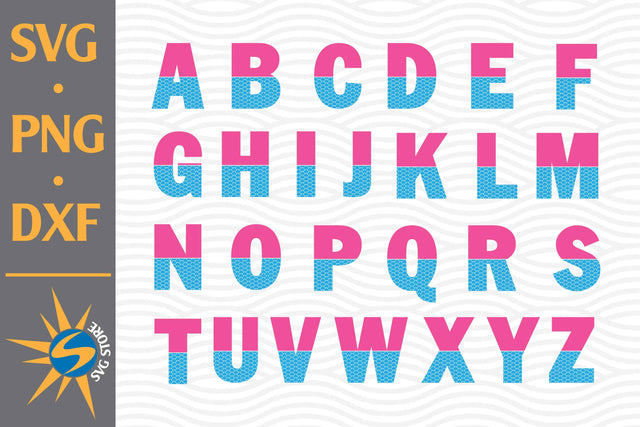 Mermaid Alphabet SVG, PNG, DXF Digital Files Include SVG SVGStoreShop 