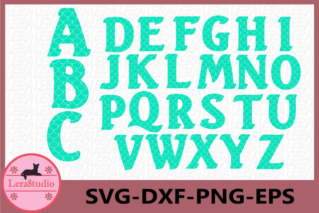 Mermaid Alphabet Svg SVG Lerastudio 