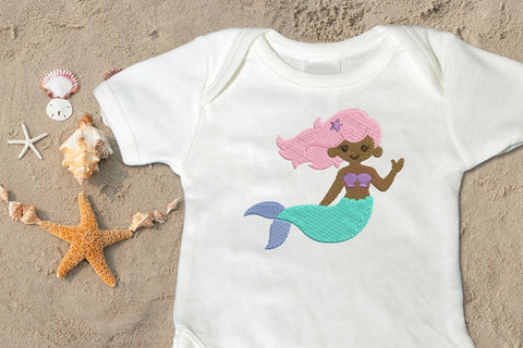 Mermaid Applique Embroidery Design Embroidery/Applique Designed by Geeks 