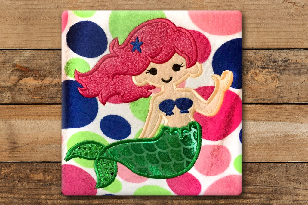 Mermaid Applique Embroidery Design So Fontsy
