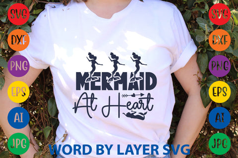 Mermaid At Heart, Mermaid SVG Design SVG Rafiqul20606 