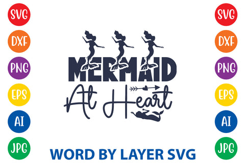 Mermaid At Heart, Mermaid SVG Design SVG Rafiqul20606 