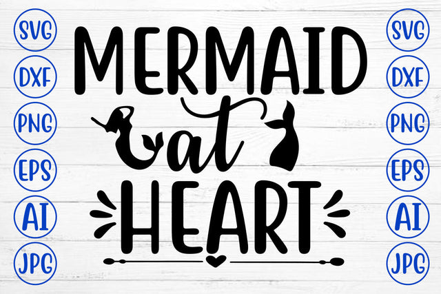 Mermaid At Heart SVG Design SVG Syaman 