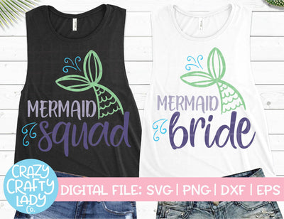 Mermaid Bachelorette Bundle SVG Crazy Crafty Lady Co.