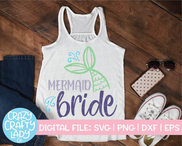 Mermaid Bride SVG Crazy Crafty Lady Co. 