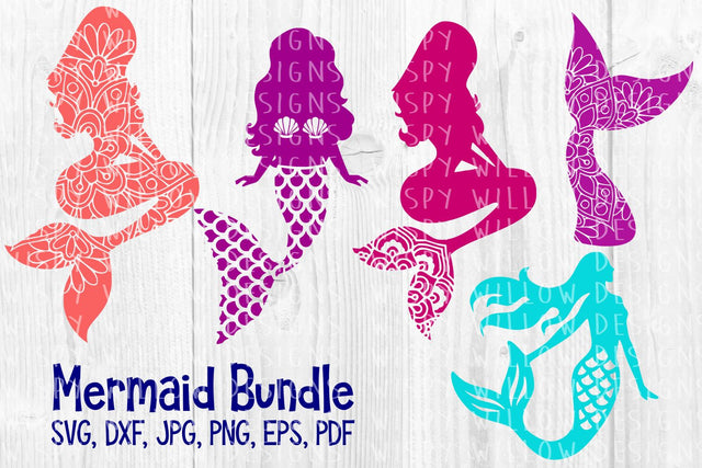 Mermaid Bundle | Mandala | Summer SVG Wispy Willow Designs