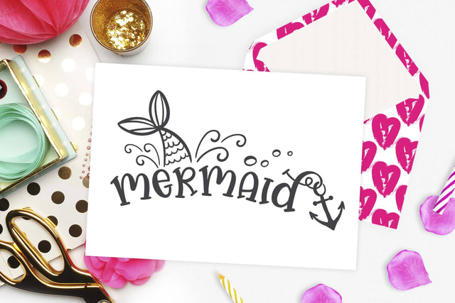 Mermaid cut file | Summer SVG TheBlackCatPrints 