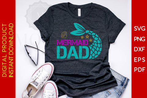 Mermaid Dad SVG PNG PDF Cut File SVG Creativedesigntee 