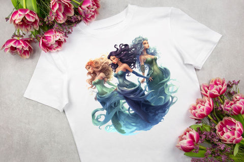 Mermaid Dreams Clipart Bundle Sublimation Regulrcrative 