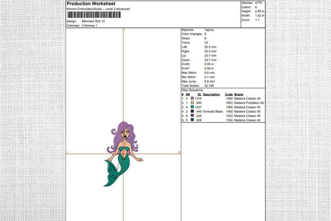 Mermaid Embroidery Designs Embroidery/Applique DESIGNS SvgOcean 