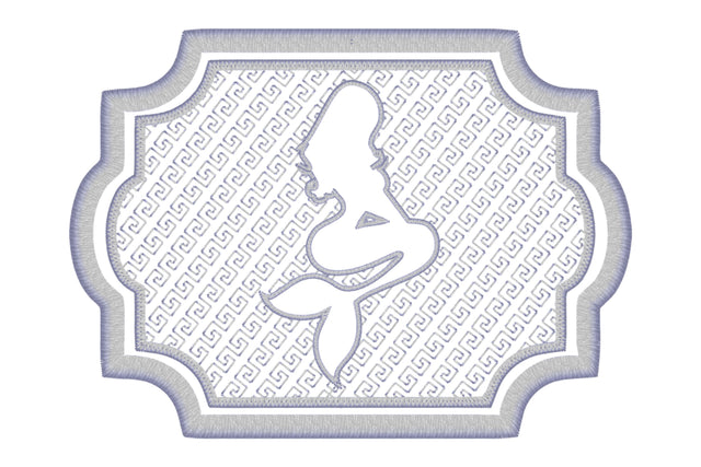 Mermaid figure embossed machine embroidery digital download Embroidery/Applique DESIGNS embroidery-workshop 