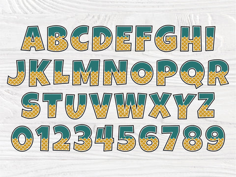 Mermaid Font SVG, Alphabet Clipart, Girl Letters SVG TonisArtStudio 