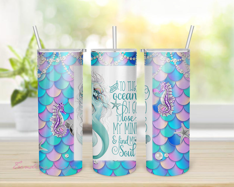 Mermaid Gift for kids tumbler sublimation Designs 20oz Skinny Tumbler Sublimation TrendingDesign 
