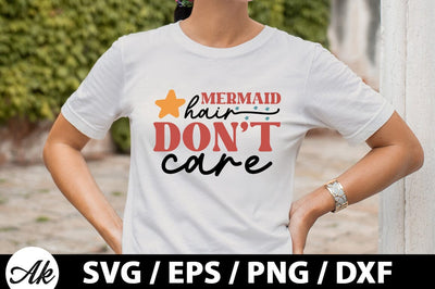 Mermaid hair don't care Retro SVG SVG akazaddesign 