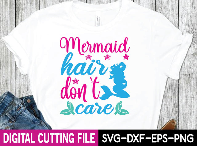 mermaid hair don't care svg design SVG buydesign 