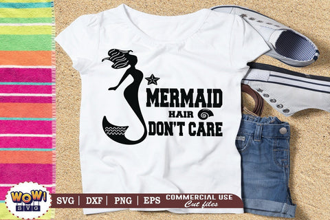 Mermaid hair don't care svg, Summer svg, Beach svg, Png, Dxf SVG Wowsvgstudio 