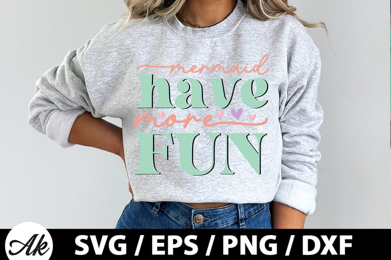 Mermaid have more fun Retro SVG - So Fontsy