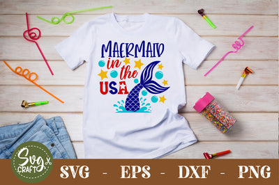 mermaid in the USA SVG cut file SVG Svgcraft 